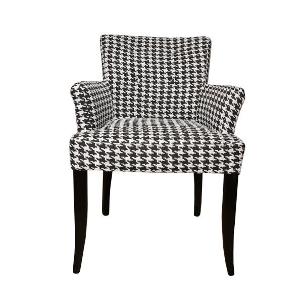 Полукресло Кравли 64x64x87 black/white  ROOMERS FURNITURE