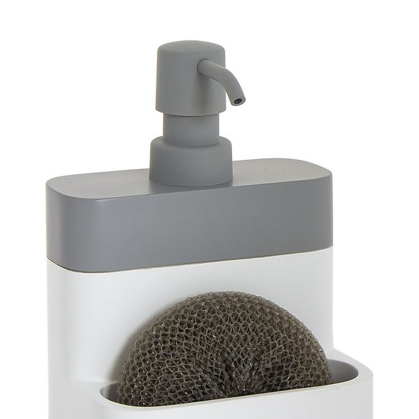 Дозатор для моющего средства с губкой Arena белый