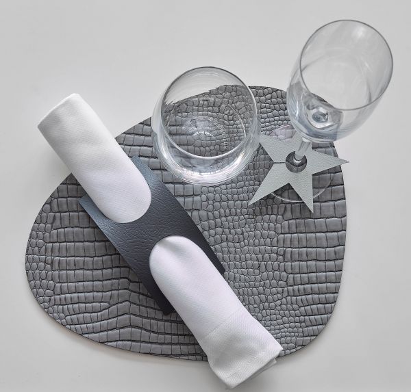 Кольцо для салфетки набор 2 шт, цвет черный, NUPO LIND DNA 98233