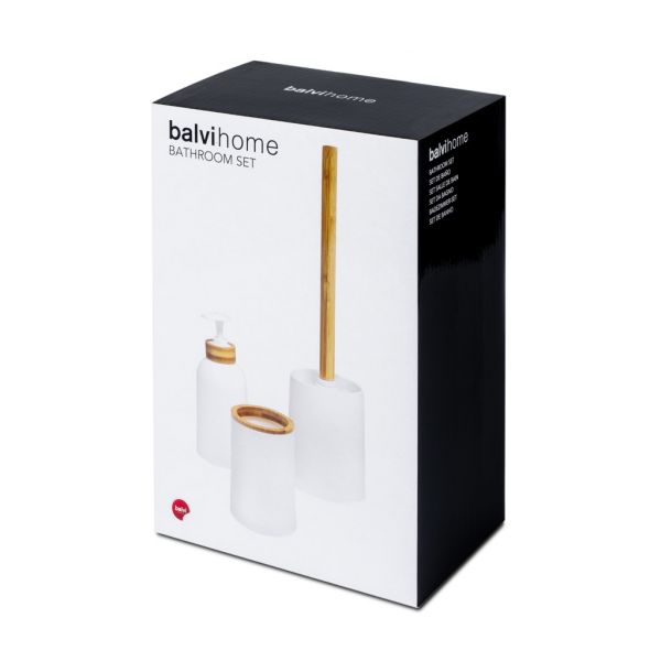 Набор для ванной комнаты Zen белый