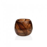 Andrea House Ваза Leaf Brown Glass