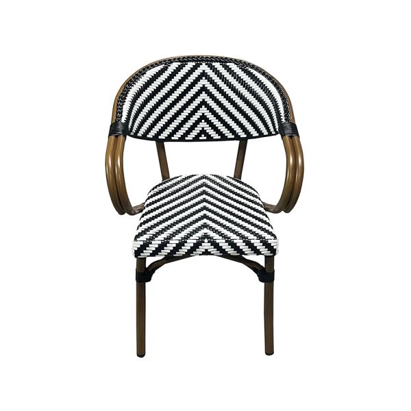 Полукресло 57x57x83 см Natural brown/black/white ROOMERS FURNITURE