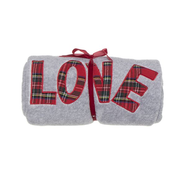 Плед Love 130x160 см серый D'casa
