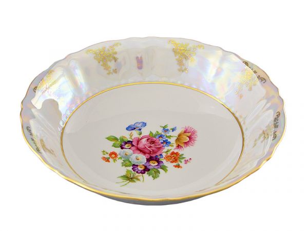 Салатник круглый 23 см Цветы перламутр 07111416-0656 LEANDER