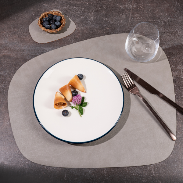 Подставка под кружку из кожи трапеция 12х11 см серый, NUPO Vero 521006
