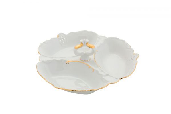 Менажница 'Кабаре' 3 секции Золотая отводка 38116435-1139 LEANDER