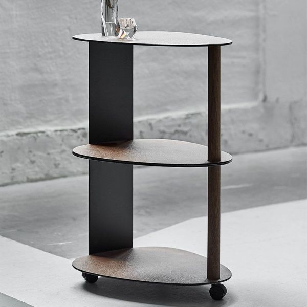 Журнальный столик трехъярусный 39х44х72 см, цвет серый антрацит, HIPPO LIND DNA 98833