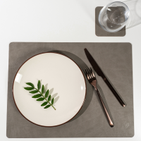 Сервировочная салфетка прямоугольная 30х40 см, светло-серая, NUPO VERO 514006