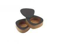 Набор солонка/перечница фигурная 8х10х3 см, цвет черный, NUPO LIND DNA 981870