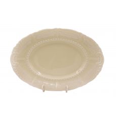 Блюдо овальное 32 см Белые узоры, слоновая кость 07511512-3001 LEANDER