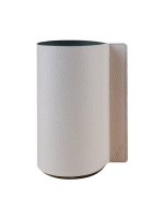 Ваза для цветов с кожаной отделкой кремовая, Vero VR-03CR