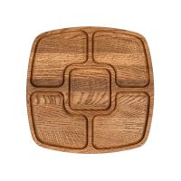 Менажница дубовая квадратная 27х27 см Uneca