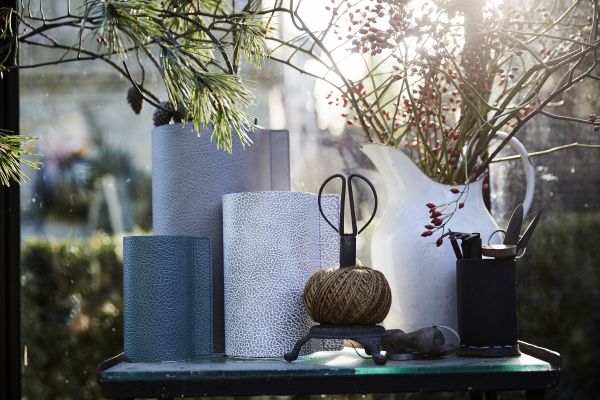 Ваза для цветов с кожаной отделкой, цвет серый антрацит, LIND DNA 98811