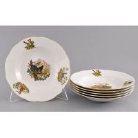 Набор тарелок глубоких 23 см, 6 шт Мэри-Энн Охота 03160213-0363 LEANDER