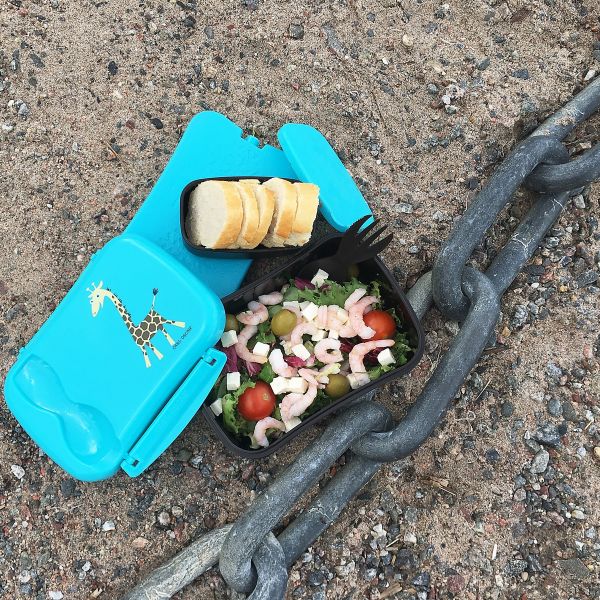 Ланч-бокс детский с охлаждающим элементом N'ice Box™ Giraffe бирюзовый