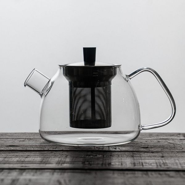 Чайник 19.6x13.2x10 clear/chrom 900 SAMADOYO