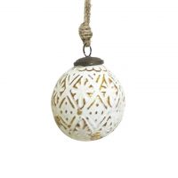 Новогодняя игрушка 10x10x10 см white, gold GV-22B ROOMERS FURNITURE