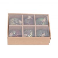 Набор елочных игрушек из 6 штук 7.6x7.6x7.6 см red/green/yellow ROOMERS FURNITURE