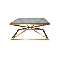 Стол кофейный 100x100x45 matte gold  ROOMERS FURNITURE