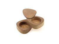 Набор солонка/перечница фигурная 8х10х3 см, цвет светло-коричневый, NUPO LIND DNA 982622