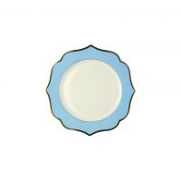 Тарелка десертная из костяного фарфора 20 см blue, ivory, gold LE COQ