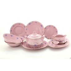 Сервиз столовый 25 предметов «Розовый» Цветы Голубые цветы 07262011-0009 LEANDER