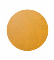 Сервировочная салфетка из натуральной кожи круглая 40 см, цвет карри, Hippo LIND DNA 981089