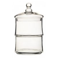 Kitchen Craft Блюдо двухуровневое сервировочное с крышкой Arteza Glass