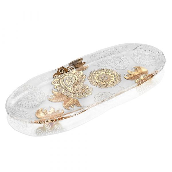 Блюдо IVV Pashmina Gold овальное 