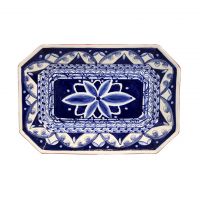 Блюдо прямоугольное 34.3х22.9 см ALENTEJO TERRACOTA, керамика, белый/синий CASAFINA BY COSTA NOVA