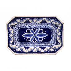 Блюдо прямоугольное 34.3х22.9 см ALENTEJO TERRACOTA, керамика, белый/синий CASAFINA BY COSTA NOVA