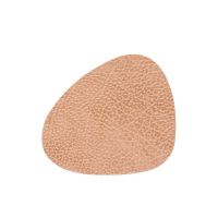 Подставка под кружку из натуральной кожи фигурный 11х13 см, цвет натуральный розовый, LIND DNA 990208