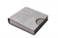 Салфетница для бумажных салфеток кожаная квадратная, цвет бело-серый, LIND DNA 98942