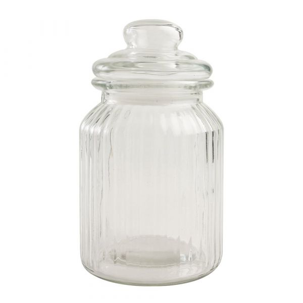 T&G Ёмкость для хранения Glass Jars Ribbed