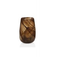 Andrea House Ваза Leaf Brown Glass