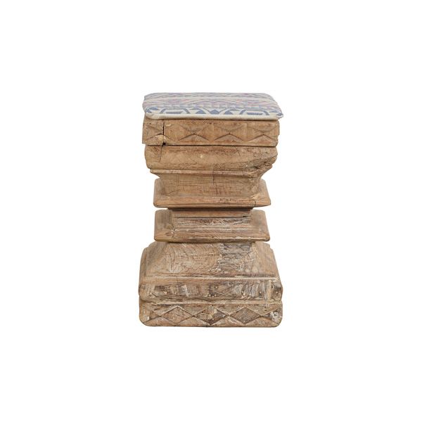 Приставной стол XIX век, Индия 26 смx26 смx36 см Natural brown  ROOMERS ANTIQUE