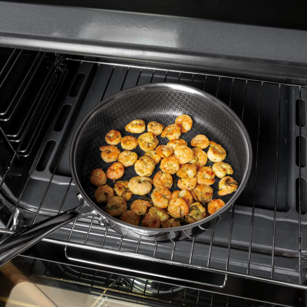 Сковорода глубокая с крышкой 24 см, серебристый-черный Eternal BERLINGER HAUS
