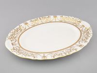 Блюдо овальное Соната 36 см Золотые узоры 07111513-1373 LEANDER