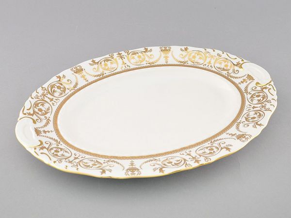 Блюдо овальное Соната 36 см Золотые узоры 07111513-1373 LEANDER