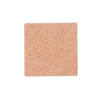 Подставка под кружку из натуральной кожи квадратный 10x10 см, цвет розовый, HIPPO LIND DNA 990209