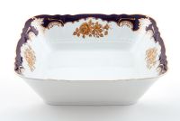 Салатник квадратный Соната 25 см Золотая роза, кобальт 07111424-1457 LEANDER