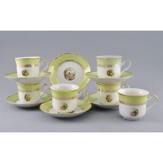 Набор чашек с блюдцем 6 шт 200 мл 03160415-231C LEANDER