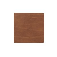 Подставка под кружку из натуральной кожи квадратный 10x10 см, цвет рыжий, Buffalo LIND DNA 98889