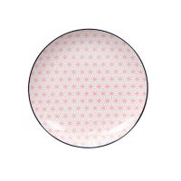 Тарелка  Pink/Dark Blue Rim  TOKYO DESIGN