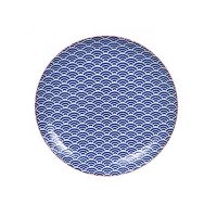 Тарелка  Wave Blue/Pink Rim  TOKYO DESIGN