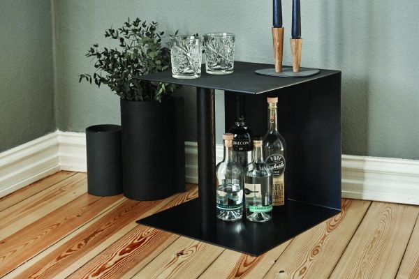 Ваза для цветов с кожаной отделкой, цвет антрацит, LIND DNA 983039