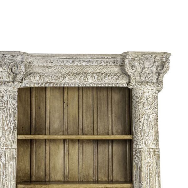Стеллаж XIX век, Индия 234x51x223 см bleached white/brown ROOMERS ANTIQUE