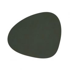 Сервировочная салфетка из натуральной кожи фигурная 24x28см, цвет темно-зеленый, NUPO LIND DNA 981066