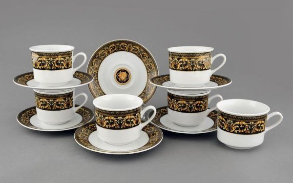 Набор чашек 200 мл с блюдцем Сабина 6 шт 02160415-172B LEANDER