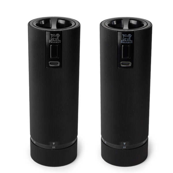 Набор подарочный NIGHT ELECTRIC: мельница для перца и мельница для соли электрические 15 см, черный, Line Z Peugeot 4329200